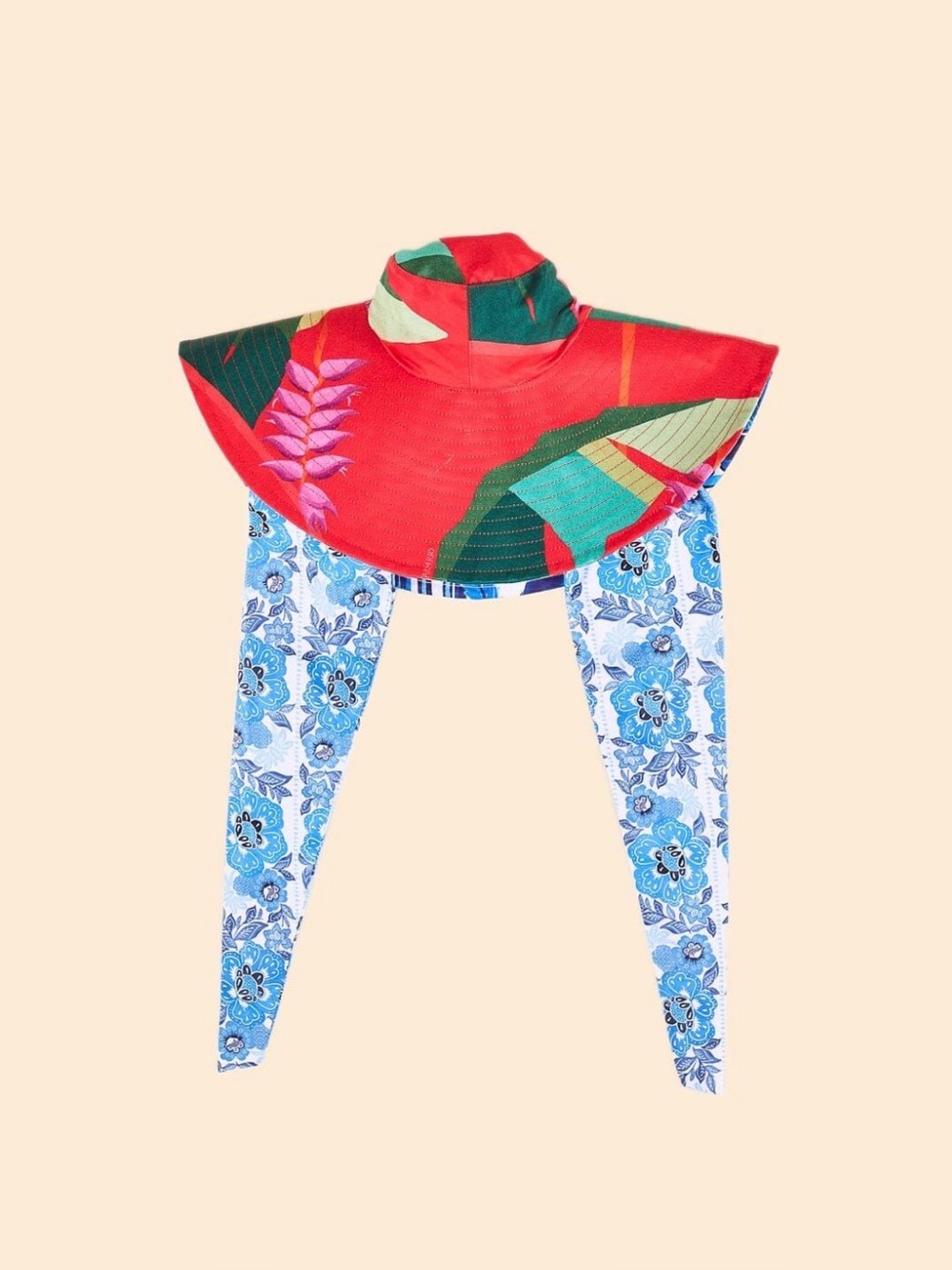 FARM Rio Tropical Sunset Wide Brim Sun Hat with Ties